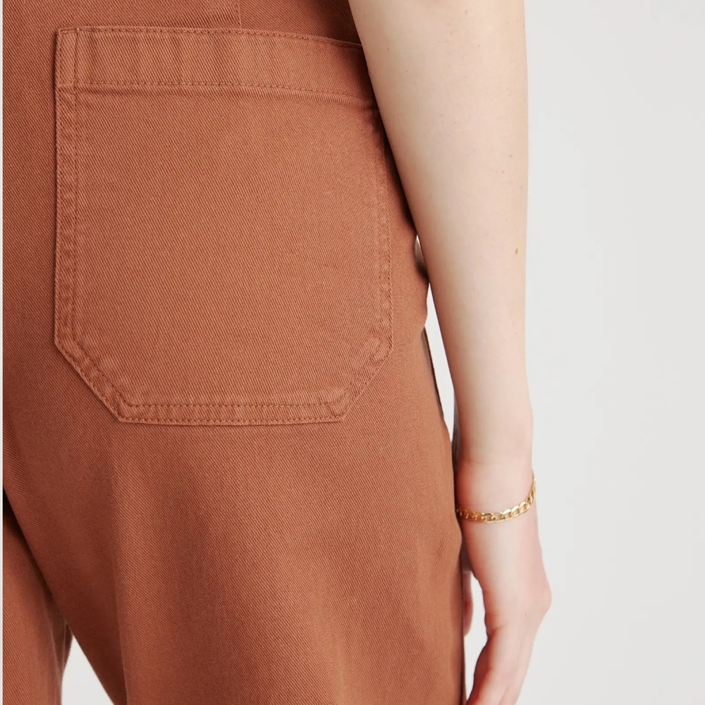 Quince Women's High Rise Jeans in Rust - Picture 5 of 9
